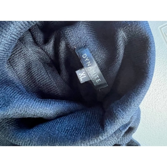 DYNAMITE SOFT RIBBED BLACK TURTLE NECK SWEATER SIZE XLARGE WOMENS NWOT - Picture 5 of 7